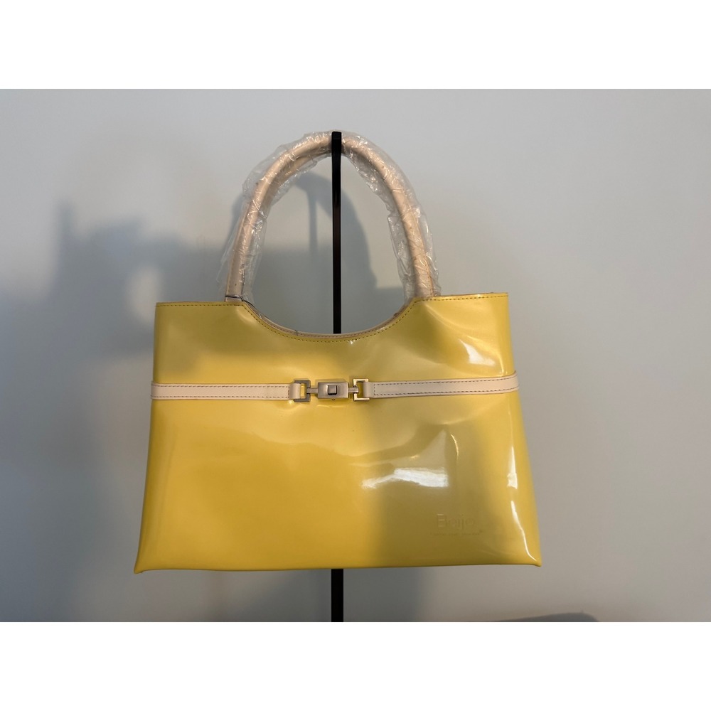 21 Beijo Yellow Patent Leather Handbag